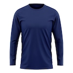 Camiseta Térmica Segunda Pele Rony Versátil Com Proteção Solar Uv 50+ Manga Longa - Masculina AZUL ESCURO