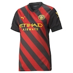 Camisa do Manchester City F.C. Ii 22/23 Réplica Puma - Feminina PRETO