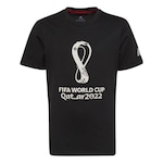 Camisa Oficial Copa Do Mundo adidas Fifa 2022 - Infantil PRETO