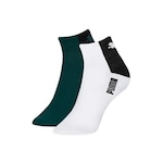 Kit de Meias Cano Baixo Puma com 2 Pares - Masculino BRANCO/VERDE