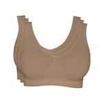 Top Fitness Hanes Alças Largas sem Costura 5762 - Feminino - 3 Unidades MARROM ESCURO