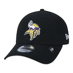 Boné Aba Curva New Era Minnesota Vikings 940 Team - Snapback - Adulto PRETO