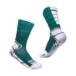 Meia Fiber Powersox Futebol Media Compressão Antid VERDE/BRANCO