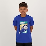 Camiseta Futfanatics Aqui é Brasil - Infantil AZUL