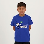 Camisa Futfanatics Torcida Brasil - Infantil AZUL