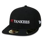 Boné Aba Curva New Era 59Fifty Low Profile Mlb New York Yankees Classic - Fitted - Adulto PRETO