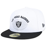 Boné Aba Reta New Era 59Fifty Nfl Las Vegas Raiders Core - Fitted - Adulto BRANCO