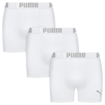 Kit Cuecas Boxer Puma Sem Costura - 3 Unidades - Masculina BRANCO