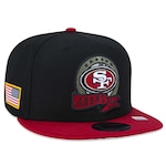 Boné Aba Reta New Era 9Fifty San Francisco 49Ers Salute To Service 2022 - Snapback - Adulto PRETO