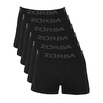 Kit de Cuecas Zorba Boxer Sem Costura Extreme Sport 836 - Adulto - com 6 Unidades PRETO