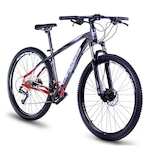 Bicicleta  Drais Revolution Altus - Aro 29 - Freio Hidráulico - Câmbio Shimano - 18V - Adulto CINZA ESC/VERMELHO