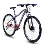 Bicicleta Drais Chillout - Aro 29 - Freio a Disco - Câmbio Shimano - 18V - Adulto CINZA ESC/VERMELHO