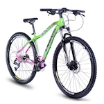 Bicicleta Drais Chillout - Aro 29 - Freio a Disco - Câmbio Shimano - 18V - Adulto VERDE/ROSA