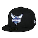 Boné Aba Reta New Era Charlotte Hornets 5950 NBA - Fechado - Adulto PRETO