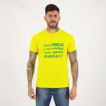 Camisa Futfanatics Brasil com Raça - Masculina AMARELO