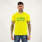 Camisa Futfanatics Brasil é o Brasa - Masculina AMARELO