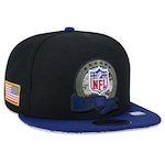 Boné Aba Reta New Era 9Fifty NFL Shield Salute To Service 2022 - Snapback - Adulto PRETO