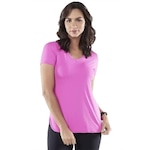 Camiseta Alto Giro Skin Fit - Feminina ROSA