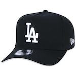 Boné Aba Curva New Era 9Forty A-Frame MLB Los Angeles Dodgers - Snapback - Adulto PRETO