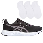 Kit Tênis Asics Versablast 2 SE - Masculino + Meias Cano Curto 1011B559 com 3 Pares PRETO/BRANCO