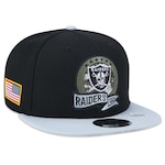 Boné Aba Reta New Era 9Fifty Las Vegas Raiders Salute To Service 2022 - Snapback - Adulto PRETO