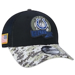 Boné Aba Curva New Era 9Forty Indianapolis Colts Salute To Service 2022 - Snapback - Trucker - Adulto PRETO