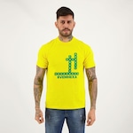 Camiseta Futfanatics Brasil Cruzadas - Masculina AMARELO