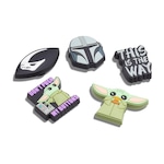 Kit de Acessórios para Sandália Crocs Jibbitz The Mandalorian Disney - 5 Unds BRANCO