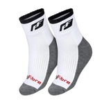 Kit Meias Polyfibre Tennis Socken - 2 Pares - 41 a 44 - Unissex BRANCO