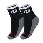 Kit Meias Polyfibre Tennis Socken - 2 Pares - 41 a 44 - Unissex PRETO