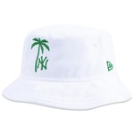 Chapeu Bucket New Era MLB New York Yankees Vacation Off White - Adulto BRANCO