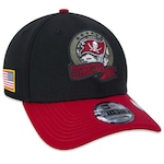 Boné Aba Curva New Era 39Thirty Tampa Bay Buccaneers Salute To Service 2022 - Stretch Fit - Masculino PRETO