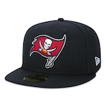 Boné Aba Reta New Era 59Fifty NFL Tampa Bay Buccaneers - Fechado - Adulto PRETO