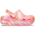 Sandália Crocs Marbled Cutie Clog Papaya Multi - Infantil LARANJA