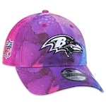 Boné Aba Curva New Era 9Twenty Baltimore Ravens Crucial Catch 2022 - Strapback - Adulto BRANCO