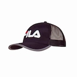 Boné Aba Curva Fila Trucker Performance - Strapback - Adulto PRETO