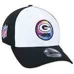 Boné Aba Curva New Era 39Thirty Green Bay Packers Crucial Catch 2022 Stretch Fit - Fechado - Masculino BRANCO