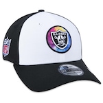 Boné Aba Curva New Era 39Thirty Las Vegas Raiders Crucial Catch 2022 Stretch Fit - Fechado - Masculino BRANCO