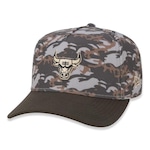 Boné Aba Curva New Era Chicago Bulls 940 A-Frame Neutral Wild Camo - Snapback - Adulto MARROM