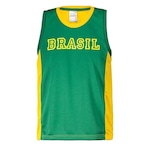 Camiseta Regata Braziline Brasil Uacari - Infantil VERDE/AMARELO