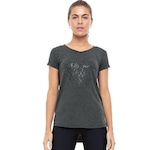 Camiseta Run More Flower - Feminina CINZA