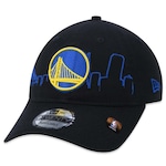 Boné Aba Curva New Era 9Twenty Golden State Warriors Tip-Off - Strapback - Adulto PRETO