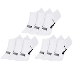 Kit de Meias Sapatilha Puma Esportiva - 34 ao 39 - Feminina - 9 Pares BRANCO