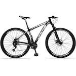 Bicicleta Aro 29 Drais - Freio A Disco - Câmbio Imp - Mtb Aluminio Suspensão Dianteira - 24 V - Adulto PRETO/BRANCO