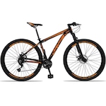 Bicicleta Aro 29 Drais - Freio A Disco - Câmbio Imp - Mtb Aluminio Suspensão Dianteira - 24 V - Adulto PRETO/LARANJA