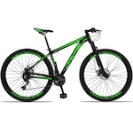 Bicicleta Aro 29 Drais Aluminun - Freio A Disco - Câmbio Shimano - 24 Marchas PRETO/VERDE