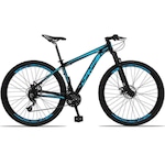 Bicicleta Aro 29 Drais Aluminun - Freio A Disco - Câmbio Shimano - 24 Marchas PRETO/AZUL CLA