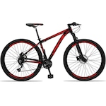 Bicicleta Aro 29 Drais Aluminum - Freio a Disco Hidráulico - Câmbio Shimano - 24 Marchas PRETO/VERMELHO