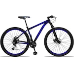 Bicicleta Aro 29 Drais Aluminum - Freio a Disco Hidráulico - Câmbio Shimano - 24 Marchas PRETO/AZUL ESC