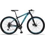 Bicicleta Aro 29 Drais Aluminum - Freio a Disco Hidráulico - Câmbio Shimano - 24 Marchas PRETO/AZUL